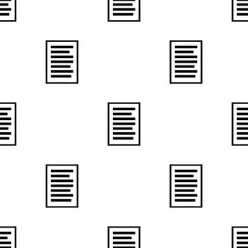 Seamless pattern with document icon on white background. Vector illustration  Stock Illustration
