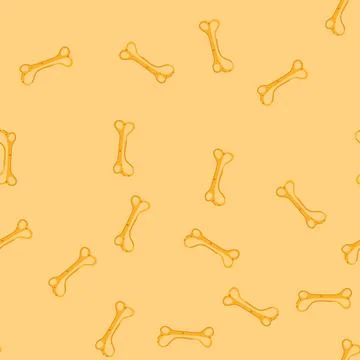 Seamless pattern dog bone toy representing pet products Stock Illustration