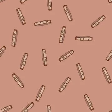Seamless pattern Dog collar for pet accessory Stock Illustration