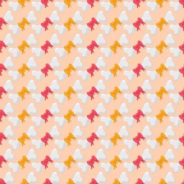 Seamless pattern of dog toy bones Stock Illustration