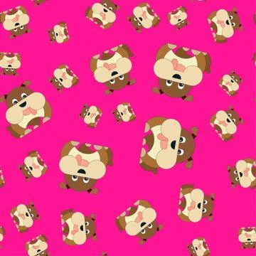Seamless pattern of dogs Stock Illustration