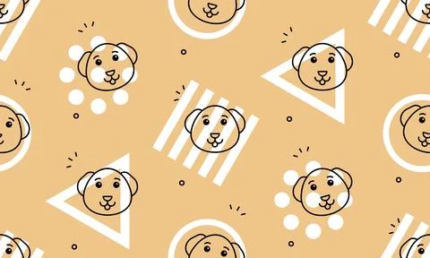Seamless pattern with dogs Stock Illustration