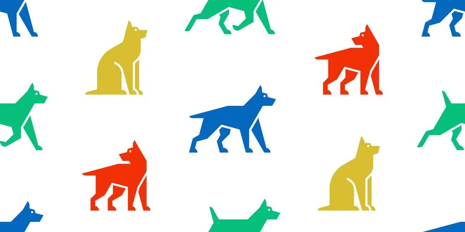 Seamless pattern with Dogs Stock Illustration