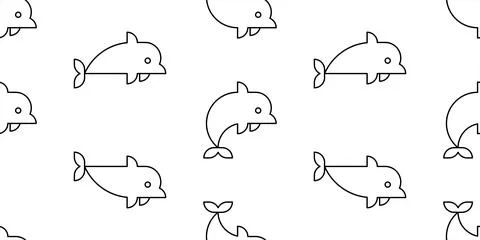 Seamless pattern with Dolphin Stock Illustration
