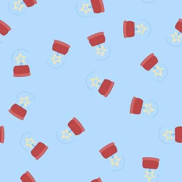 Seamless pattern dome snow ball cartoon vector イラスト素材