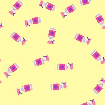 Seamless pattern domestic bathroom cleaner cartoon vector Stock Illustration