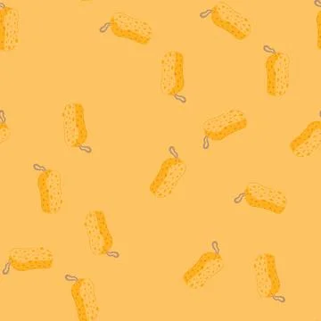 Seamless pattern domestic sponge hygiene cartoon vector 库存插图