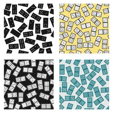 Seamless pattern of domino Stock Illustration