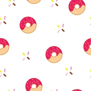 Seamless pattern with donuts vector Illustrazione stock