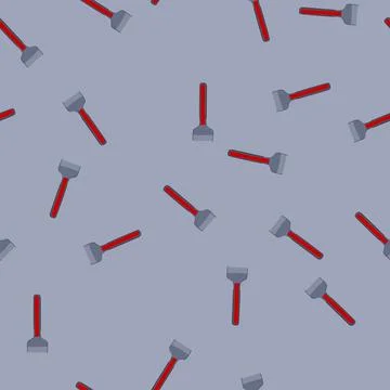 Seamless pattern doodle brick chisel cartoon vector Stockillustratie