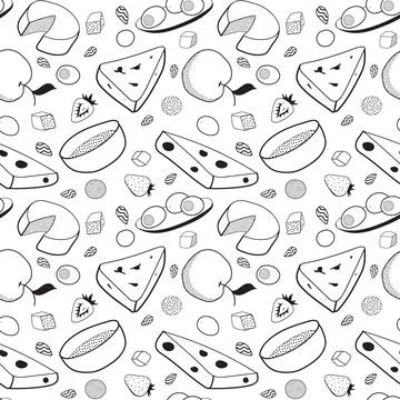 A seamless pattern. Doodle cartoon hipster style colored vector illustration 스톡 일러스트