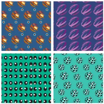 Seamless pattern of doodle cartoon Stock Illustration