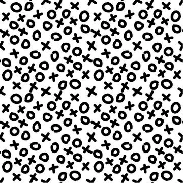 Seamless pattern doodle Cross, toe, random. Abstract, backdrop backdrop. Vect Illustrazione stock