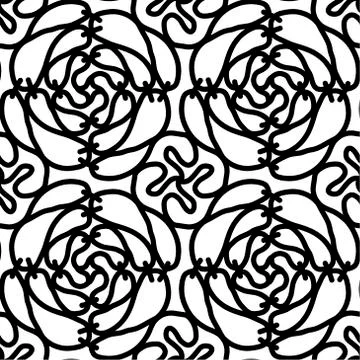 Seamless pattern doodle Curved lines, random. Abstract, backdrop backdrop. Ve Stock Illustration