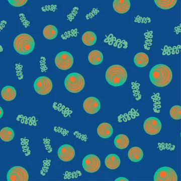 Seamless pattern of doodle flowers. Illustrazione stock