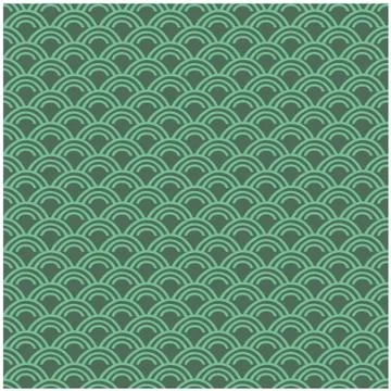 Seamless pattern doodle green little arcs on myrtlel background Stock Illustration