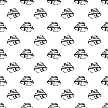 Seamless pattern doodle iron icon. Hand drawn black sketch. Sign symbol. Deco イラスト素材