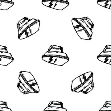 Seamless pattern doodle iron icon. Hand drawn black sketch. Sign symbol. Deco Stock Illustration