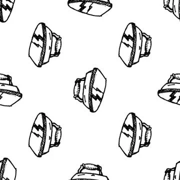 Seamless pattern doodle iron icon. Hand drawn black sketch. Sign symbol. Deco Stockillustratie