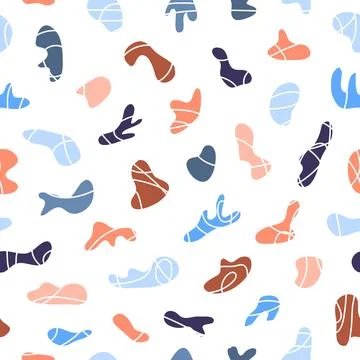 Seamless pattern with doodle liquid shapes. イラスト素材