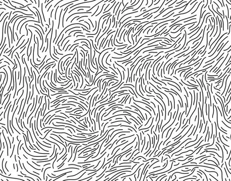 Seamless Pattern Doodle Sketch Line Drawing Stock Illustration