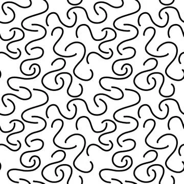 Seamless pattern. Doodle, stripes, curls, wraps. Abstract, backdrop backdrop. Ilustração Stock