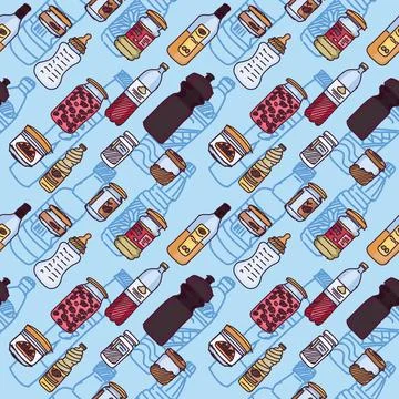 Seamless pattern doodle style ornament wallpaper Stock-Illustration