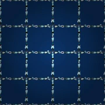 Seamless pattern. Doodles frame consists of neutral, blue and gray border. Vecto Illustrazione stock