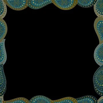 Seamless pattern. Doodles pattern style. Decorative vintage frames and borders. Stock Illustration