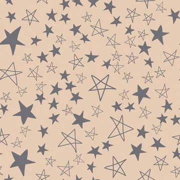 Seamless pattern, dot star starfall, vector illustration design with star Illustrazione stock