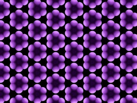 Seamless pattern with dots black background Illustrazione stock