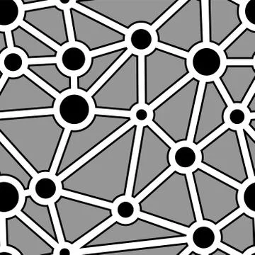 Seamless Pattern of Dots in Cell Grids. Illustrazione stock