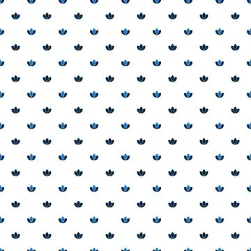 Seamless pattern with dots element design. home decoration blue color. patter Stock Illustration