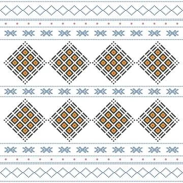 Seamless pattern with dots geometric ornamental fabric texture. Abstract back Stock Illustration