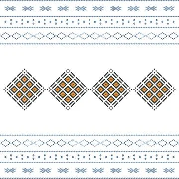 Seamless pattern with dots geometric ornamental fabric texture. Abstract back Stock Illustration