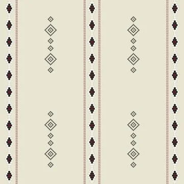 Seamless pattern with dots geometric ornamental fabric texture. Abstract back Stock Illustration