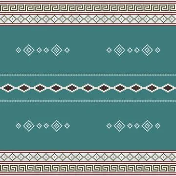 Seamless pattern with dots geometric ornamental fabric texture. Abstract back Stock Illustration