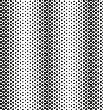 Seamless pattern with dotted circles. Black circles background with volume Stock Illustration