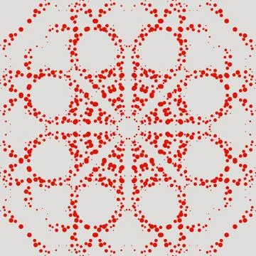 Seamless pattern with dotted circles Stock Illustration