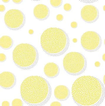 Seamless pattern with dotted circles. Vector repeating texture. Stylish backg 库存插图