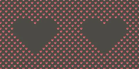 Seamless pattern of dotted red royal icing cookies on black background Stock Photos