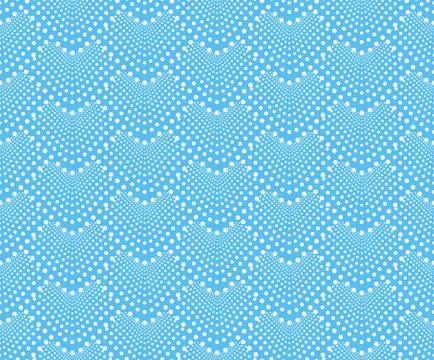 Seamless pattern with dotted scales. Vector repeating texture. Stylish blue Stock Illustration