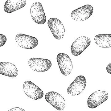 Seamless pattern dough bakery sketch hand drawn Stockillustratie