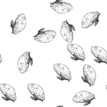 Seamless pattern dough kitchen sketch hand drawn Stock Illustration