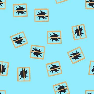 Seamless pattern draft broken wood windows cartoon vector Stock Illustration