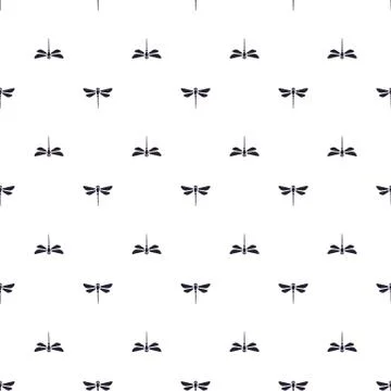 Seamless pattern with dragonfly pattern directed up and down Illustrazione stock