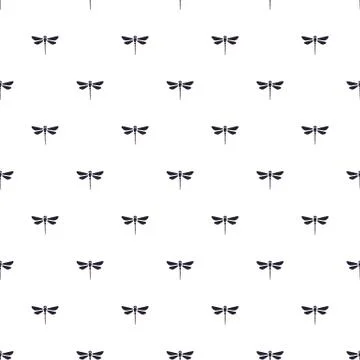 Seamless pattern with dragonfly pattern upward Stock Illustration