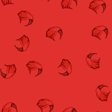 Seamless pattern drapery red dreapery cartoon vector Stock Illustration