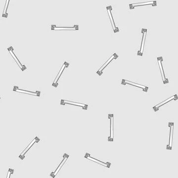 Seamless pattern Drawer handle detail for furniture hardware design Illustration