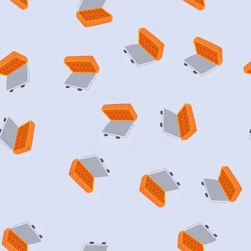 Seamless pattern drawers craft organizer cartoon vector Stock Illustration